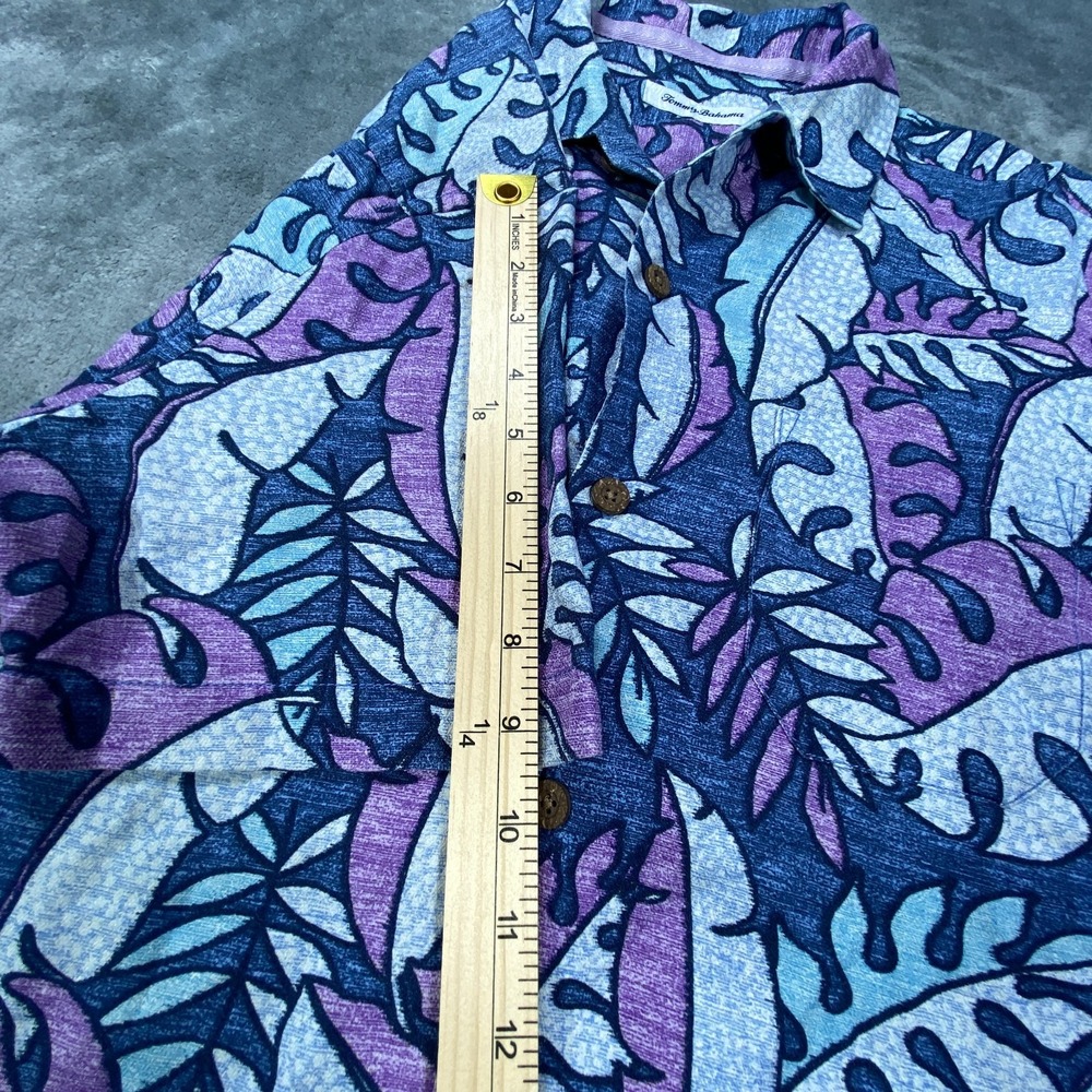 Tommy Bahama Shirt Men Medium Silk Blend Floral Aloha Dad Vacation Summer Cruise - Picture 6 of 8